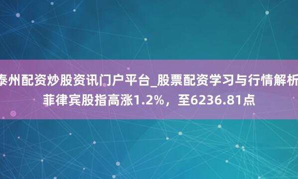 泰州配资炒股资讯门户平台_股票配资学习与行情解析 菲律宾股指高涨1.2%，至6236.81点