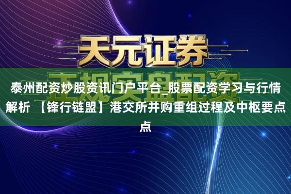 泰州配资炒股资讯门户平台_股票配资学习与行情解析 【锋行链盟】港交所并购重组过程及中枢要点